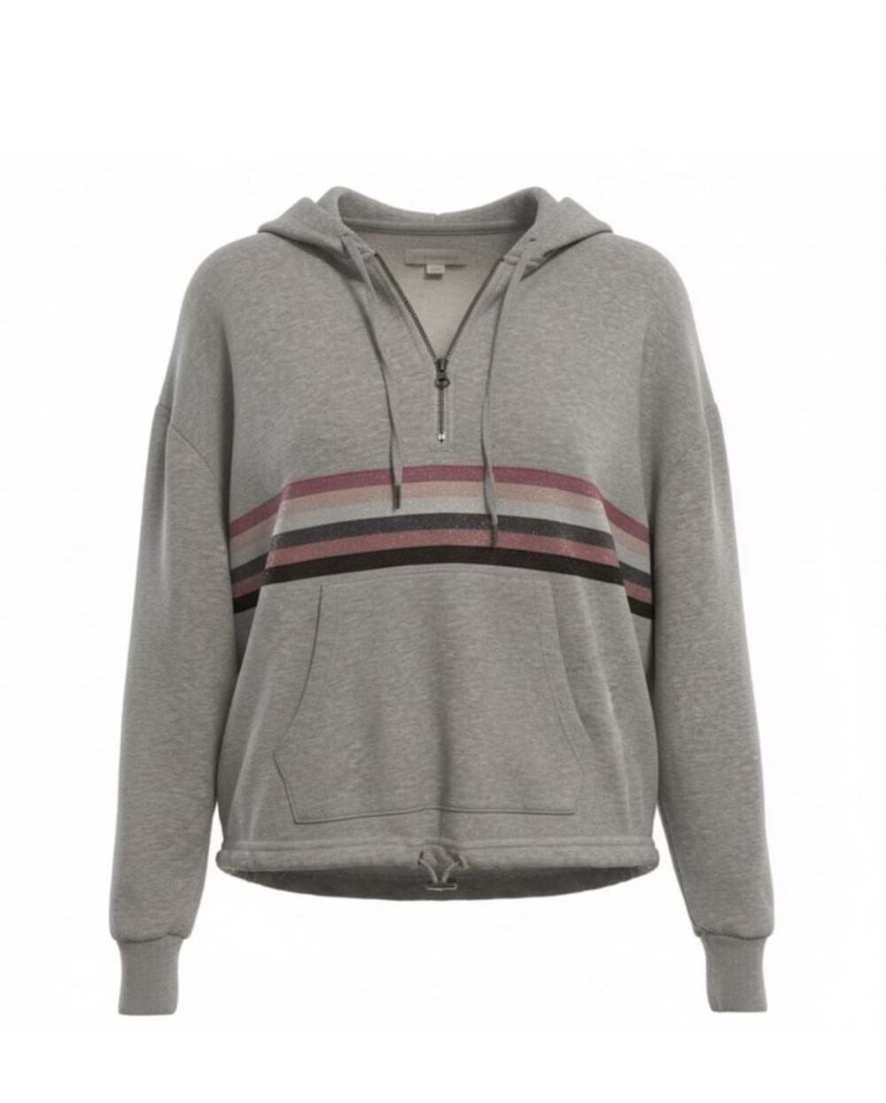 Spiritual Gangster Hoodie Size S Grey Striped Pullover